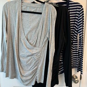 Gap Long Sleeve Nursing Shirts